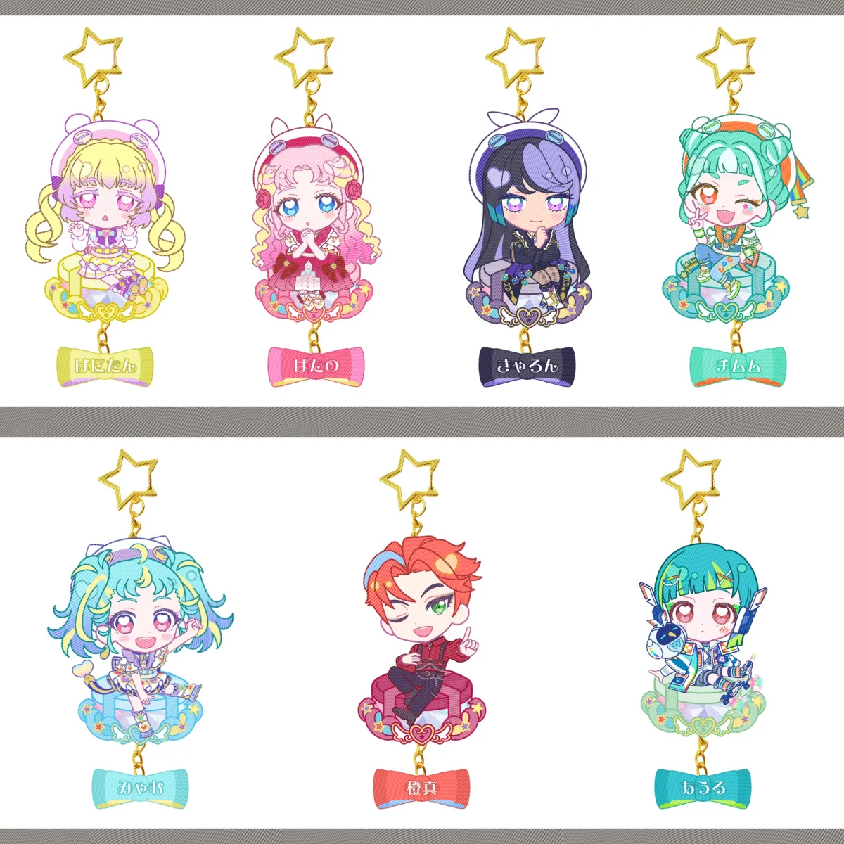 6CM  cute Anime Pretty Channel Acrylic Stand Keychain  Characters Ornament Accessories Goods Collection Gifts