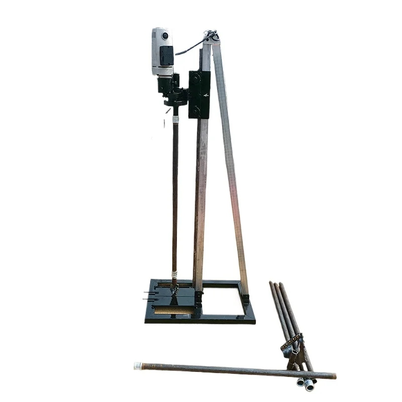 

Small portable household water well drilling rig Electric well drilling tool Upright water well drilling rig