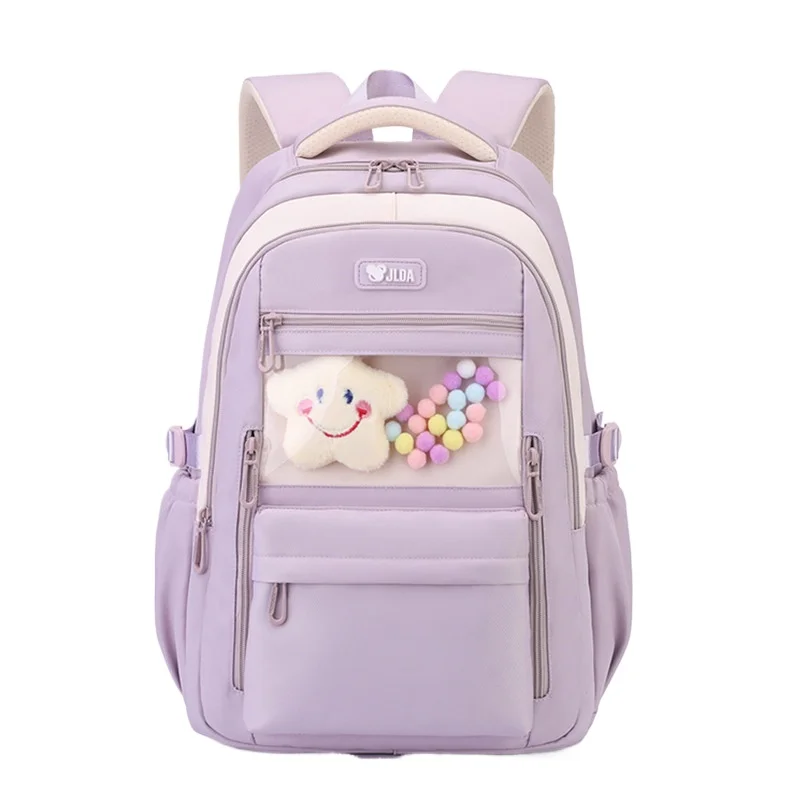 

middle school backpack for girls cute bookbag junior high school student school bag lightweight large capacity travel backpack