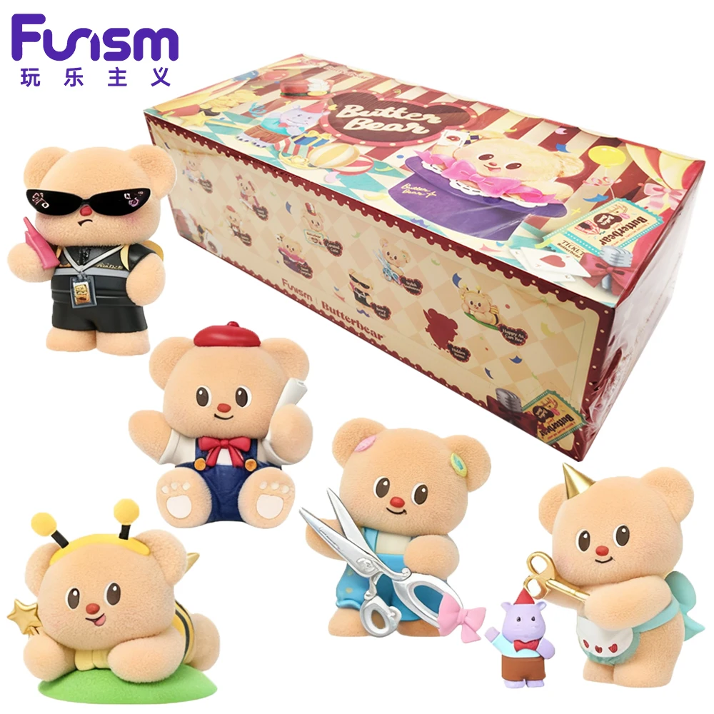 

New Genuine FUNISM Butter Bear Top-Tier Team Series Blind Box Trendy Collectible Figurines Desk and Car Ornaments Perfect Gifts
