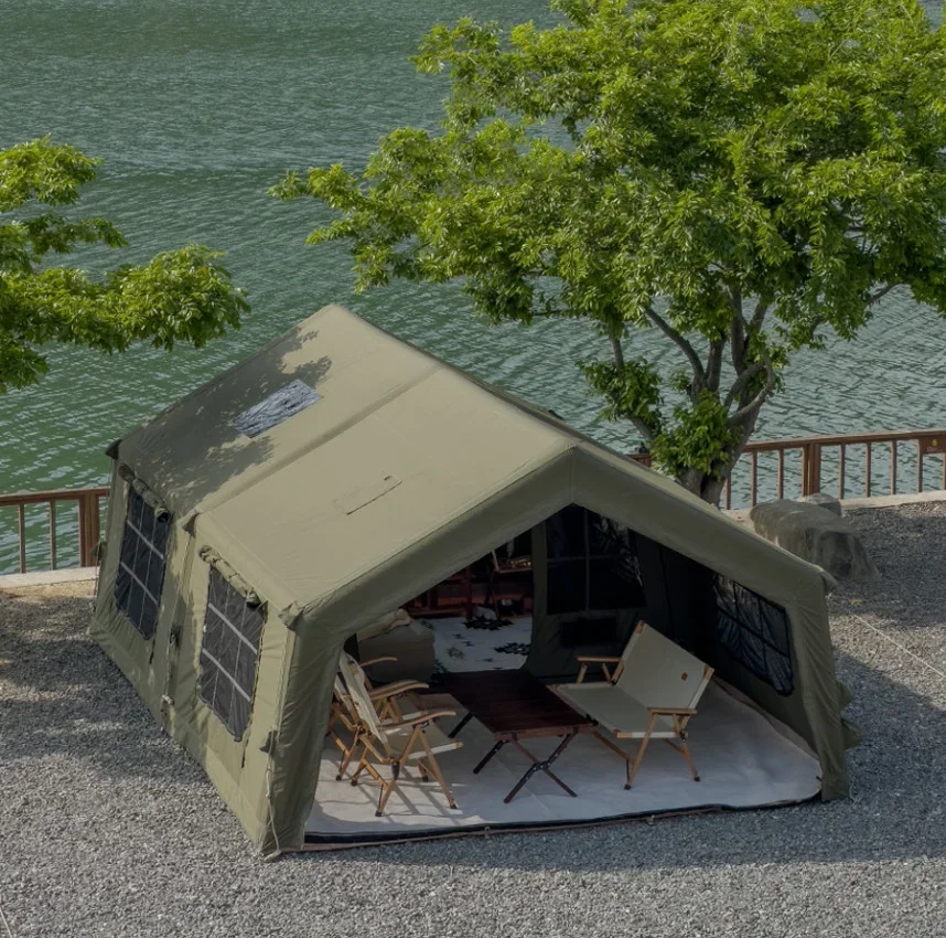 

CHKJ Hot sale! 17.2 Large Inflatable Air Cotton Fabric Tent for Outdoor Family Camping-Limited time discount