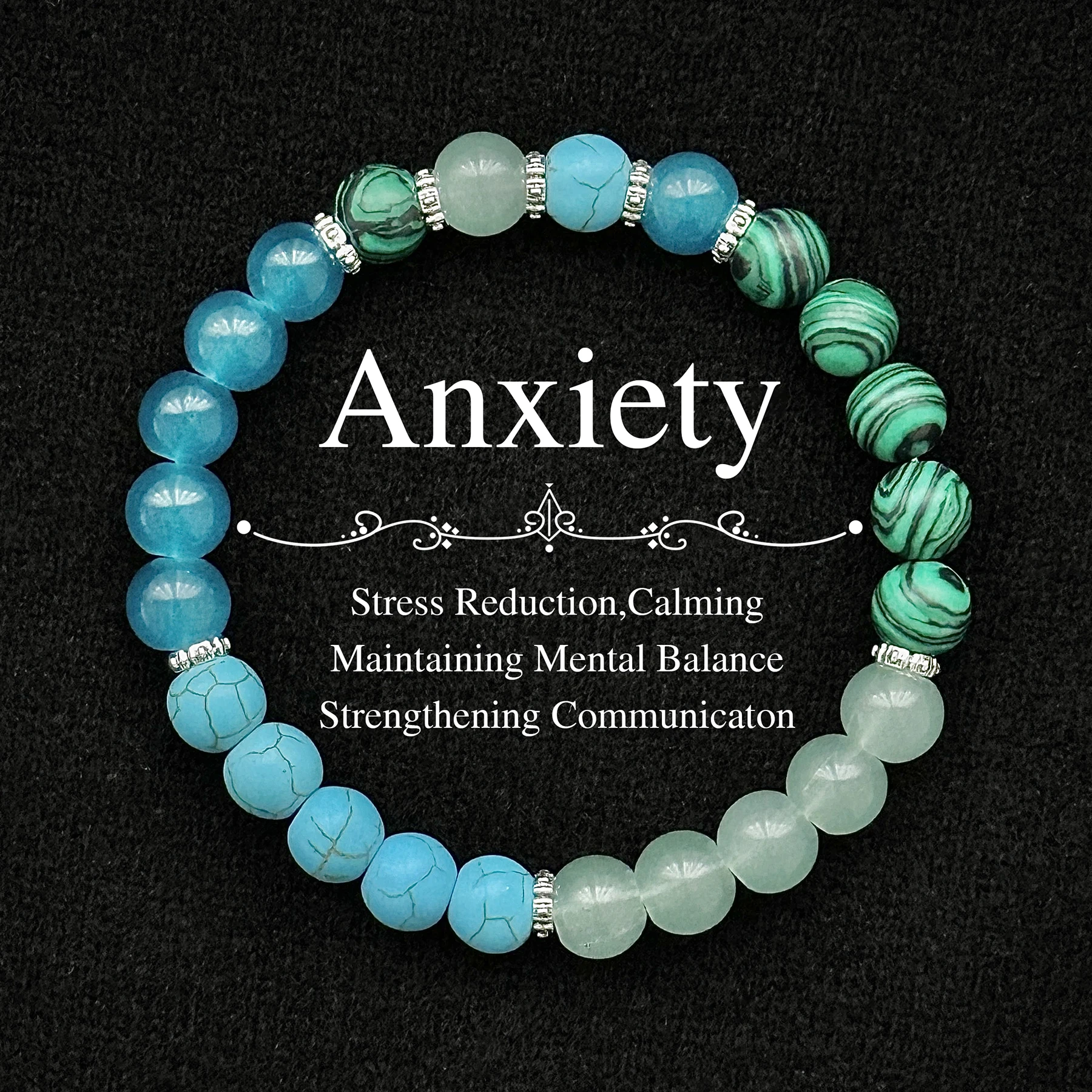 Anxiety Bracelet,Mental Balance Bracelet,Handmade,Daily Wear,Suitable for Men and Women,Perfect Gift for Friends, 1pc