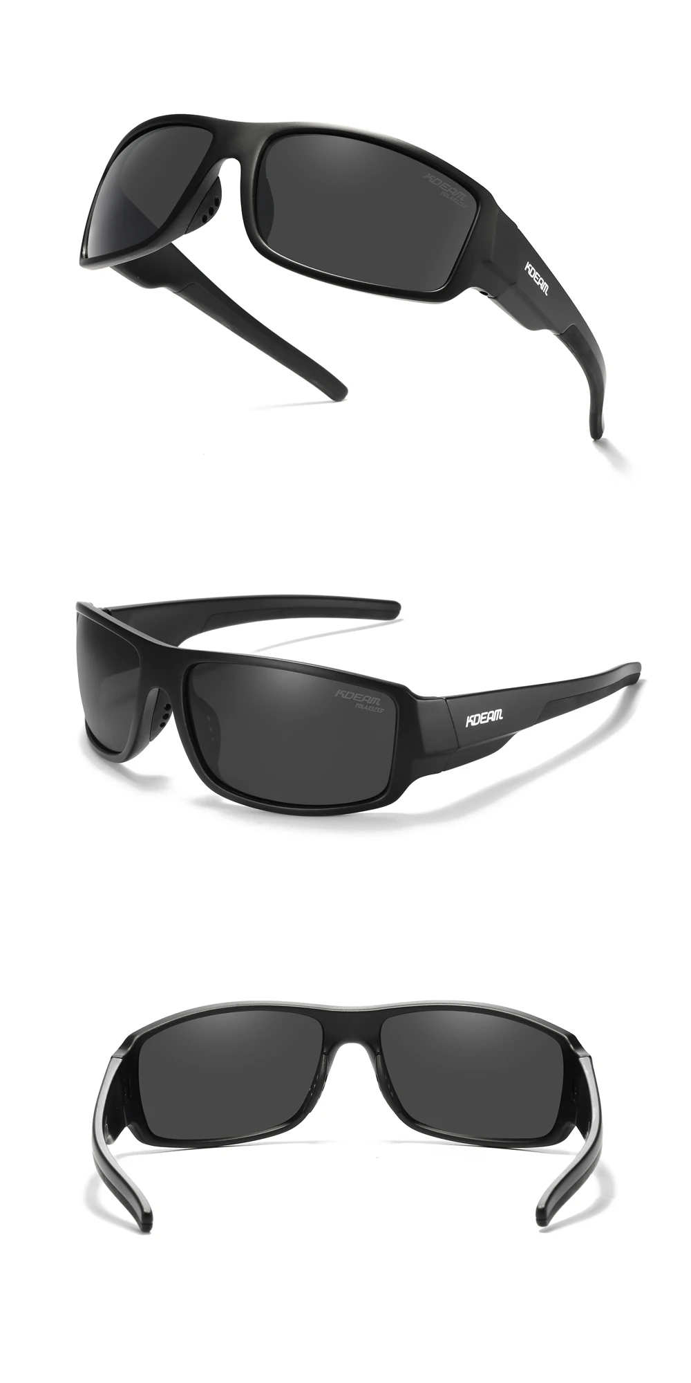 KDEAM Leistung Polarisierte Sonnenbrille Für Männer Druck Muster Design Rahmen Gläser Durchlässigkeit Cat.3 männer Sport Brille – Detail 13