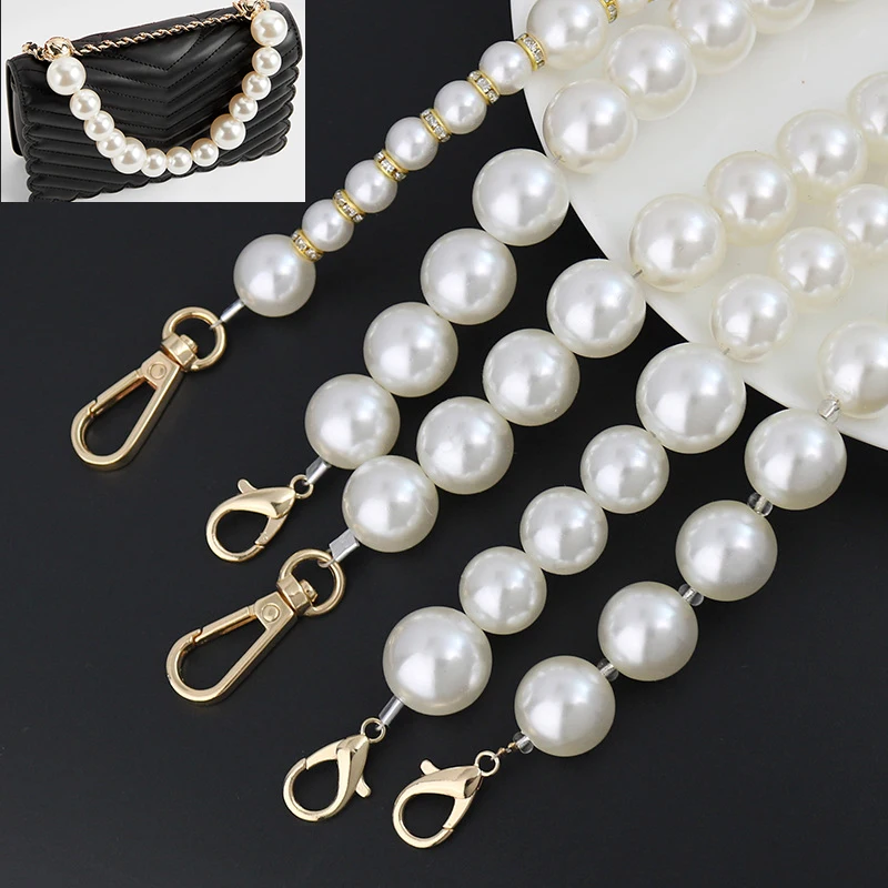 Imitation Pearl Bag Strap Beaded Design Bag Handle Belt Women Handbag Handles Replacement Handbags Strap Accessories