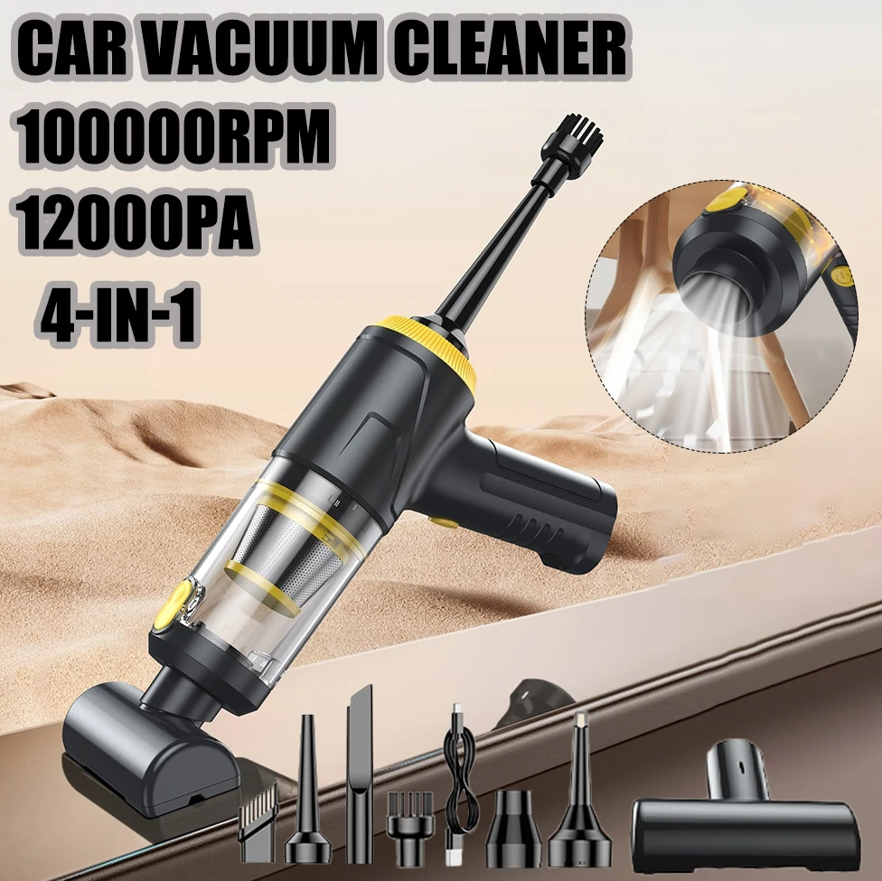 

12000PA Car Vacuum Cleane Wireless Handheld High Power Strong Suction Vacuum Cleaner Home Car Dual Use Vacuum Cleaner Blower