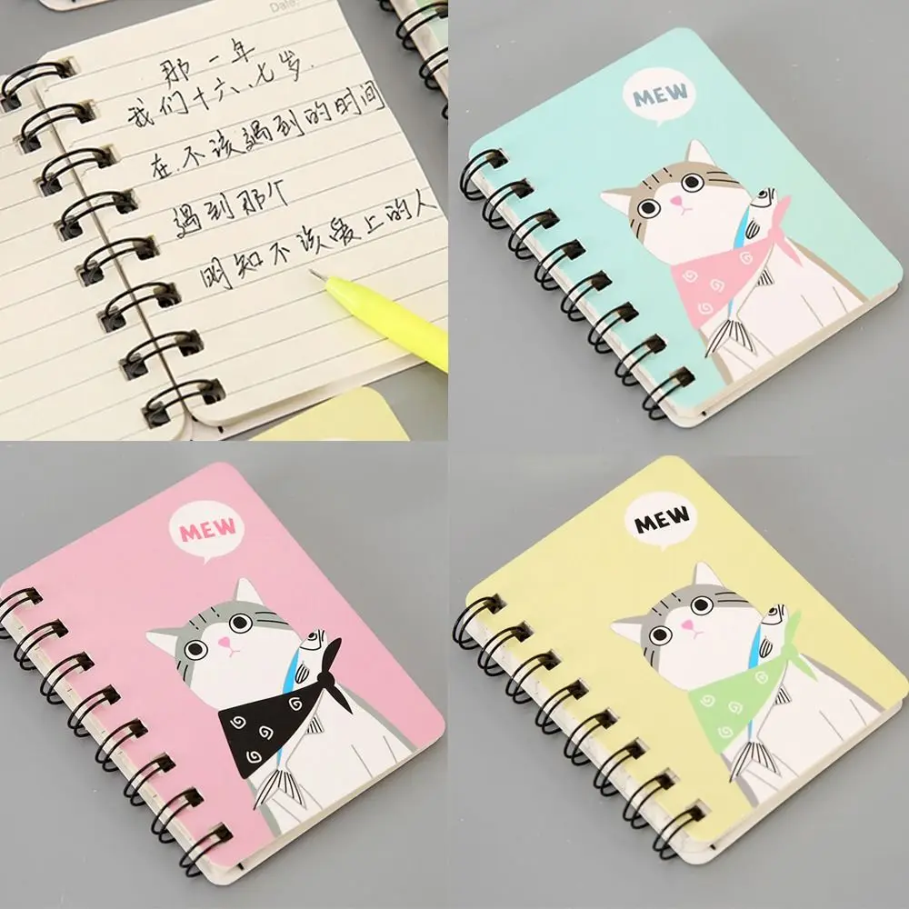 Cute Coil Notebook Calendar School Portable Pocket 80 Sheets Notepad A7 Planners