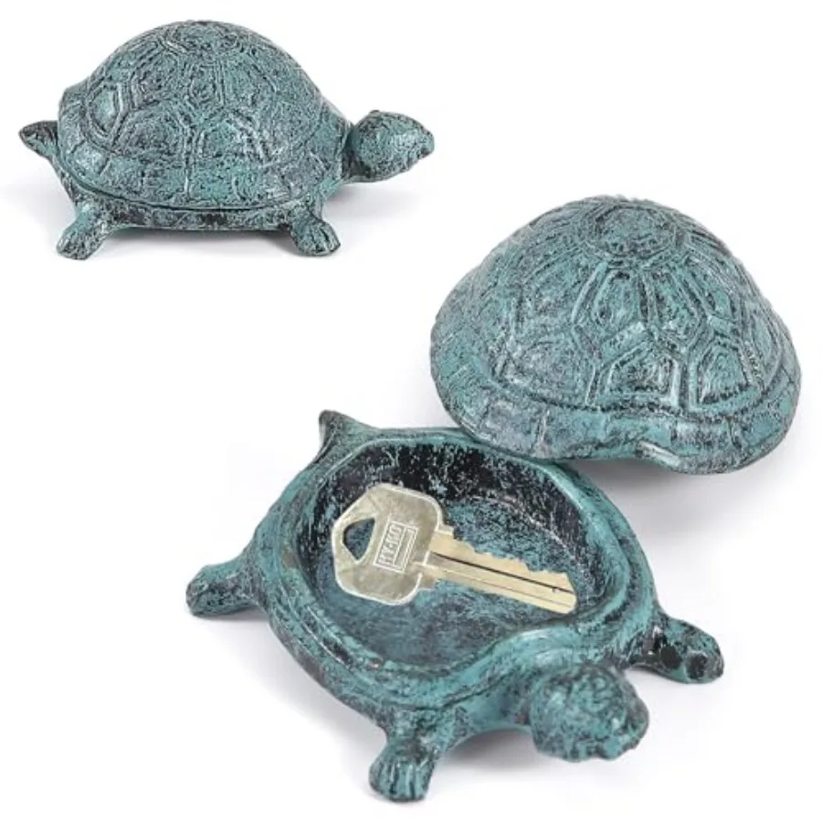 Outdoor, Cast Iron Animal Statue and Keys Hiders for Outside, Decorative Hidden Keys Holder, Antique Hide a Key for Indoor Gard