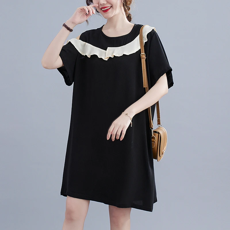 느슨한 끈이 없는 섹시한 여성 드레스, 캐주얼 여름 드레스, 플러스 사이즈, 새로운 패션 드레스.