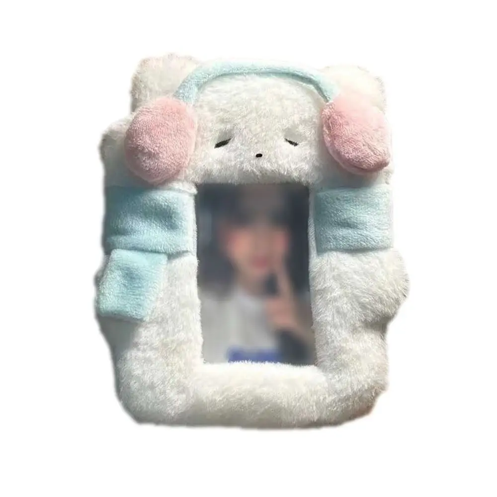 Kawaii Plush Plush Card Case Bag Pendant Keychain Photos Protective Cover Cartoon Cards Sleeve