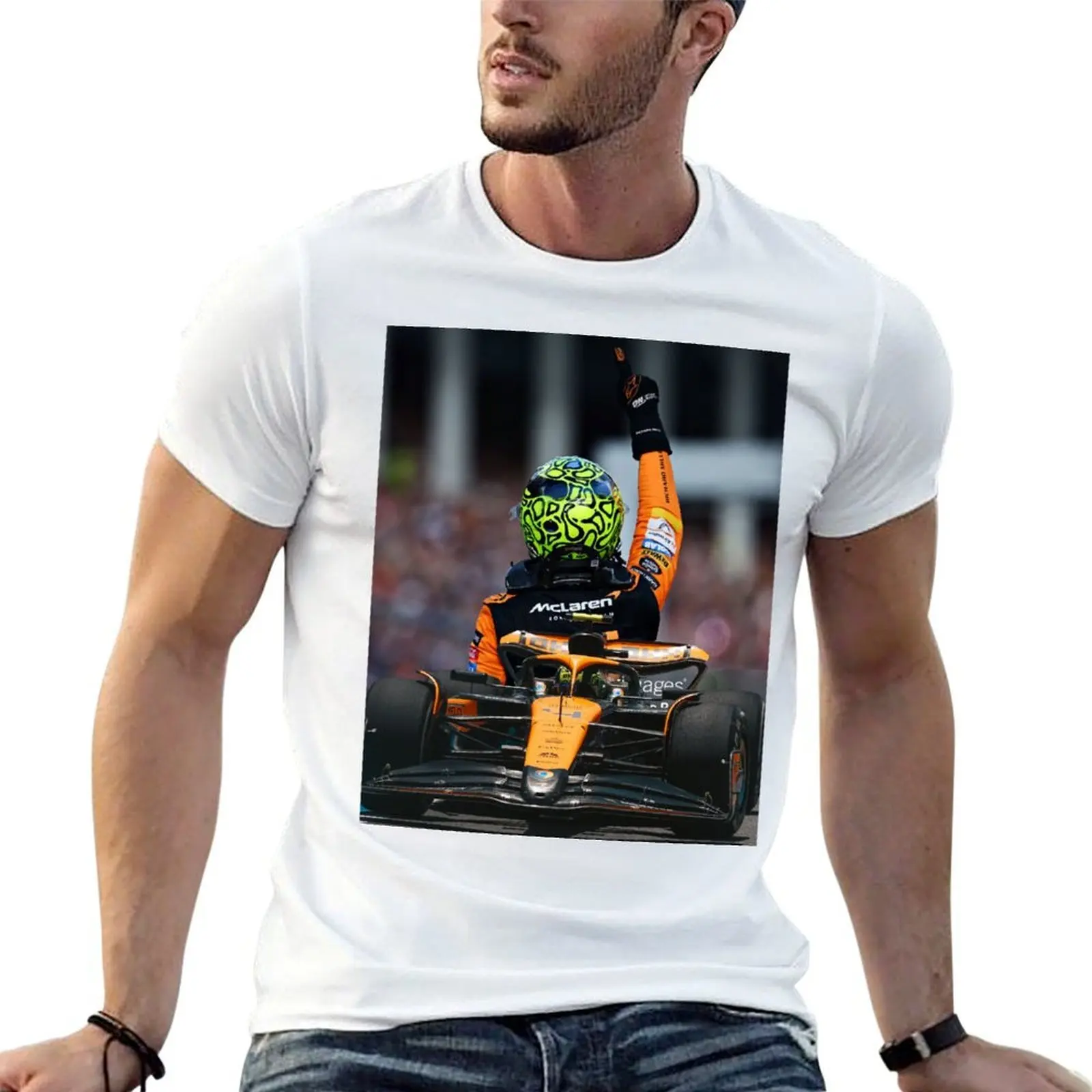 

Lando Race Winner T-Shirt t shirts for man slim fit t shirts for man pack cotton man tshirt T-Shirt