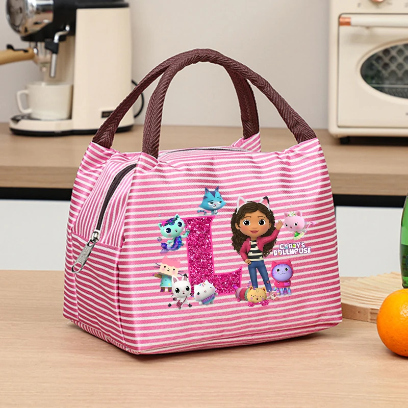 غابي دمية أكياس الغداء المحمولة أنيمي مطبوعة رسالة شريط الفريزر التخييم الغذاء نزهة حقيبة عزل صبي الفتيات حقيبة التخزين