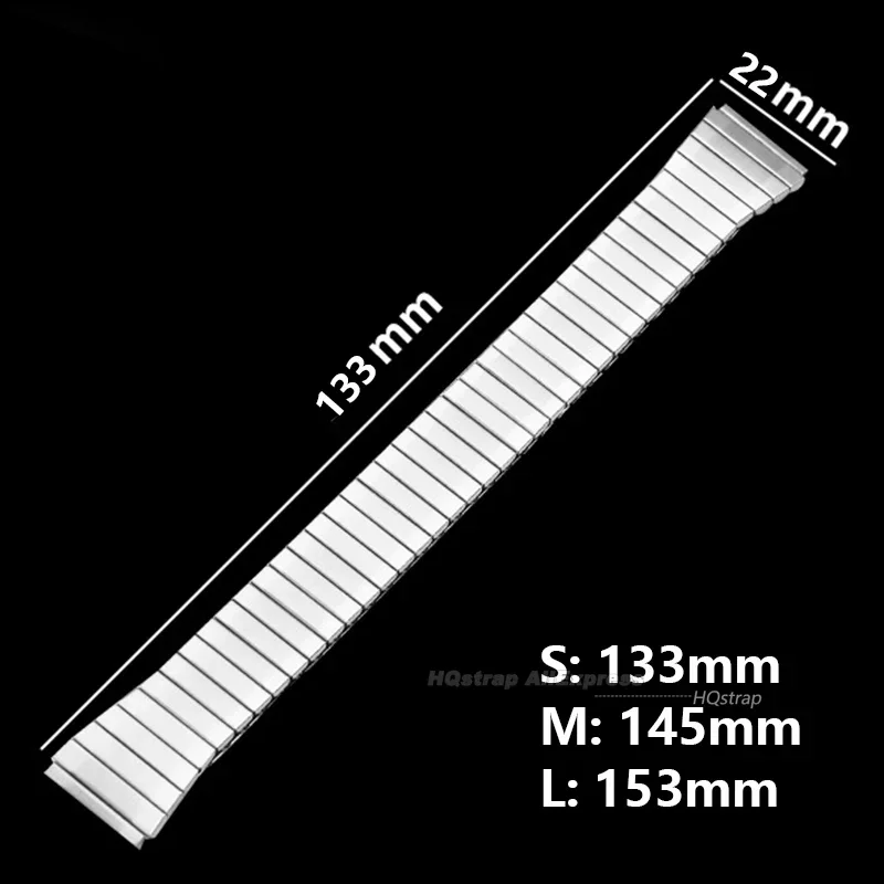 Universal Stainless Steel Watch Strap for Rolex Watchband Elastic Metal Wristband 22mm Bracelet Men Women Watch Accessories