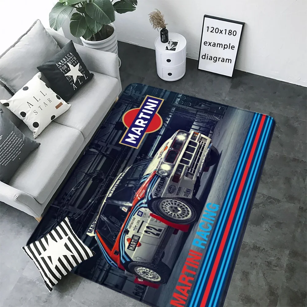 Foot Rugs MARTINI Super Racing Car Bath Mat Living Room Floor Carpet Washable Non-slip Kitchen Rug Entrance Doormat Bedroom Mats