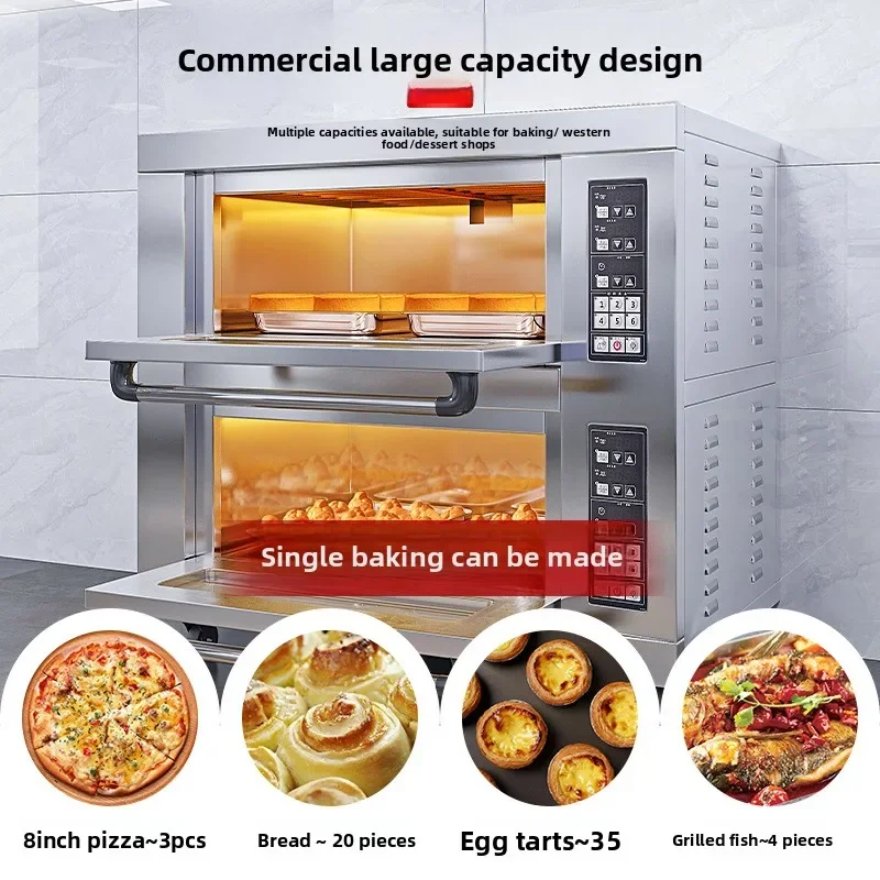 Commercial electric oven, multifunctional four-layer pizza cake mooncake baking oven