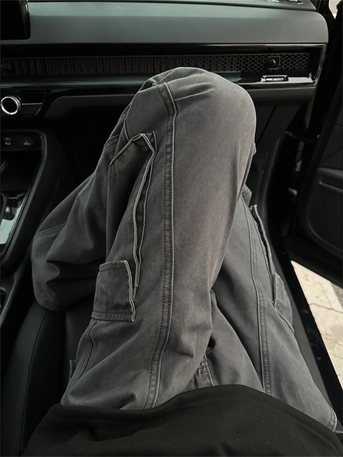 

American Retro Workwear Pants Men's Winter Trendy Brand Large ket Log Cutting Wide Leg Long Pants Knife Blade Straight Leg