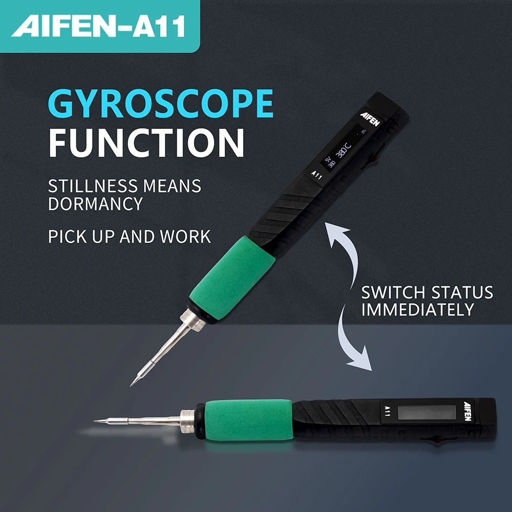 AIFEN A11 Soldering Station USB Soldering Iron  Compatible Original Soldering Iron Tip C210 Portable Welding Rework Station