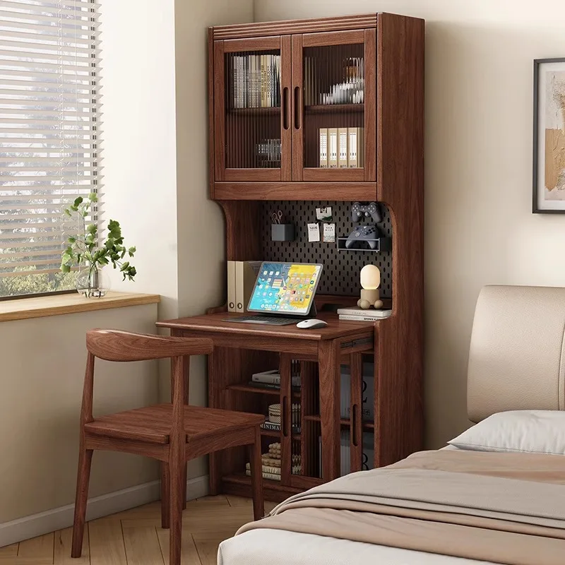 مكتب صيني جديد قابل للتخصيص، حديث وبسيط، من الخشب الصلب، لوح كهف متكامل متعدد الوظائف