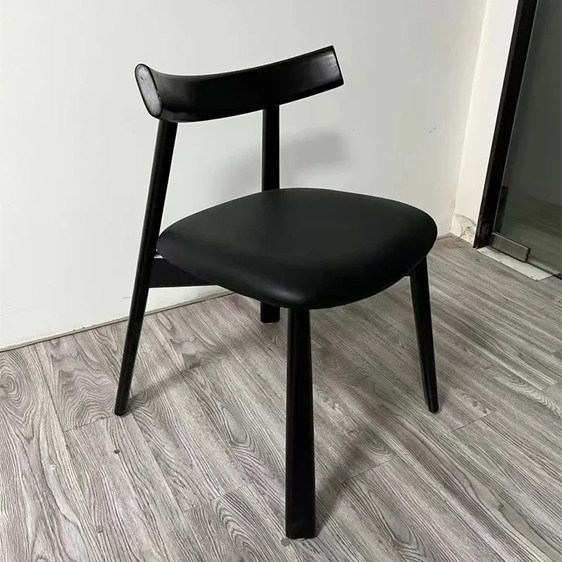 كرسي دارث فيدر لتناول الطعام من الخشب الصلب الاسكندنافي، كرسي منزلي بسيط وحديث، شقة صغيرة فاخرة، كرسي طاولة مطعم الفندق #3