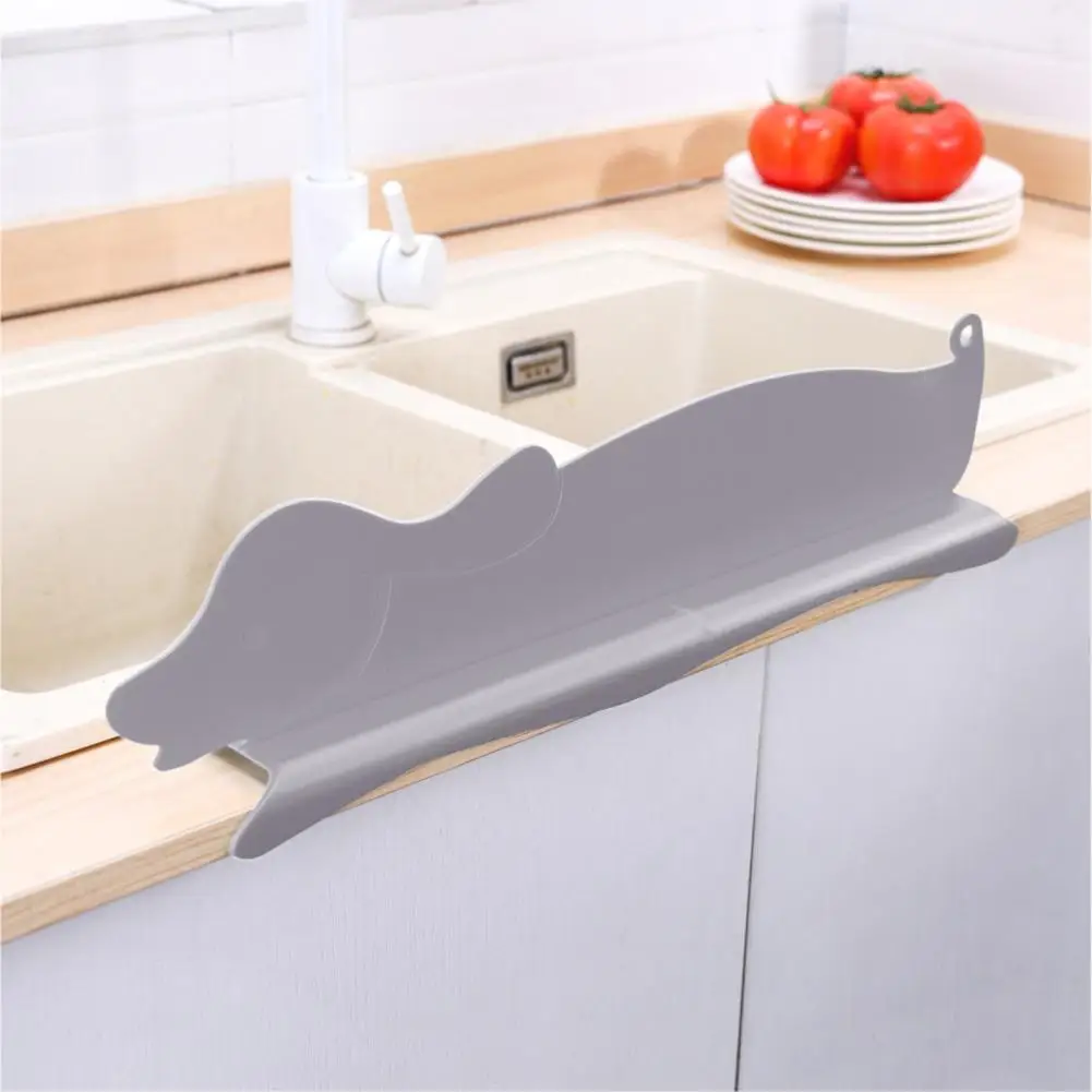 Sink Splash Protector Puppy-shaped Kitchen Sink Splash Guard with Suction Cups for Countertop Baffle Board Anti-splash Dish