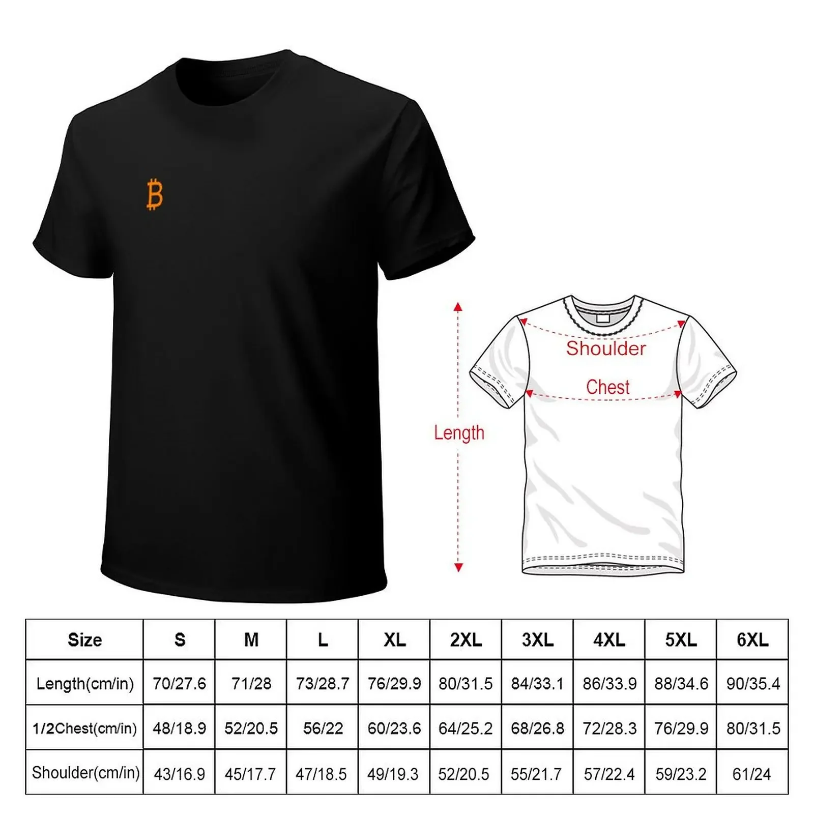 Classic Bitcoin (BTC) logo T-shirt heavyweights plain sweat shirts, men