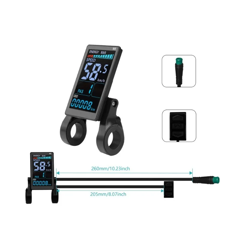 

Ebik Display JN-M5 24V-72V Color Screen LCD Instrument Intelligent Waterproof Joint For Protocol No.2 Intelligent Controller
