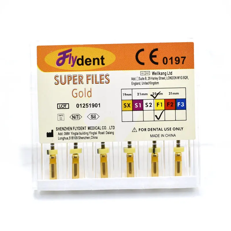 Dental Instrument Pro Gold Taper Wurzelkanalfeilen SX-F3 Super Files Gold Biegbar für die Vorbereitung der Wurzelkanalbehandlung – Detail 5