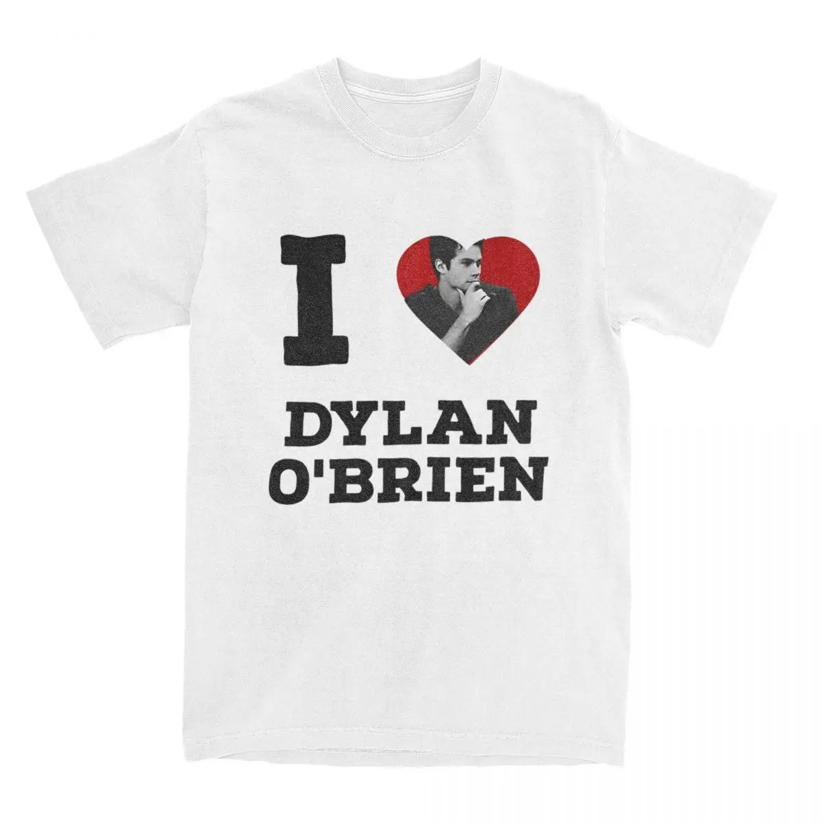 Men Women's T-Shirts I Heart Dylan O'Brien Hipster Cotton Tee Shirt Short Sleeve T Shirts Crewneck Tops Plus Size