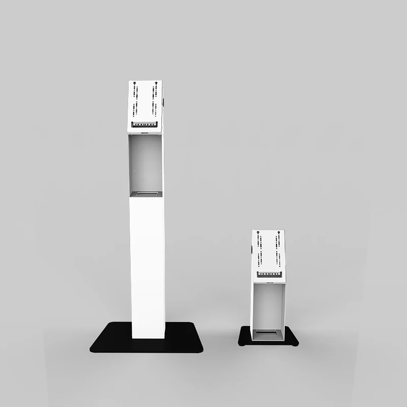 Self-Service Desktop POS Display Payment Kiosk Stand SPCC Metal Tablet PC Stand White Black Peacemounts KS-06T Retailing Store