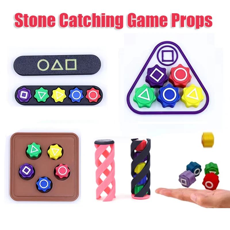 Korean Folk Game Gonggi Stones Pebbles Set Props Square Circle Triangle For Family Party Play Games Catching Fun Toy Dice NEW