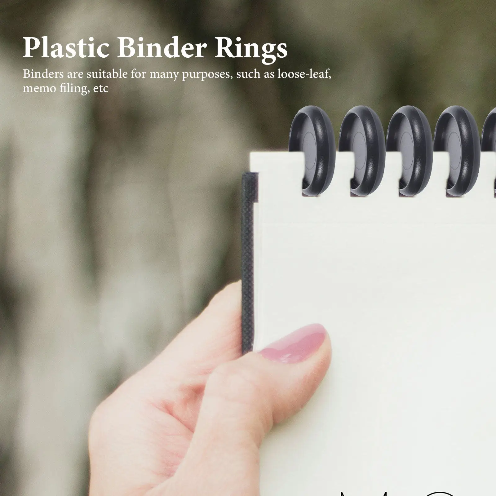 

44Pcs Plastic Binding Discs Leakproof Rounded Edges Easy Flip Pages Ideal for Notebook Expansion Office School Stationery Kits