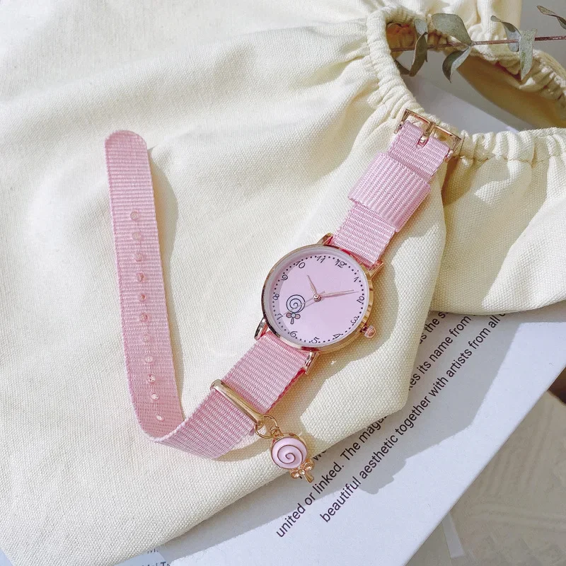 Relógio Quartzo Unicórnio Nuvem dos desenhos animados das mulheres, Conjunto de Relógios Femininos, Quartzo Estudantil, Lona, Animado, Rosa, Menina