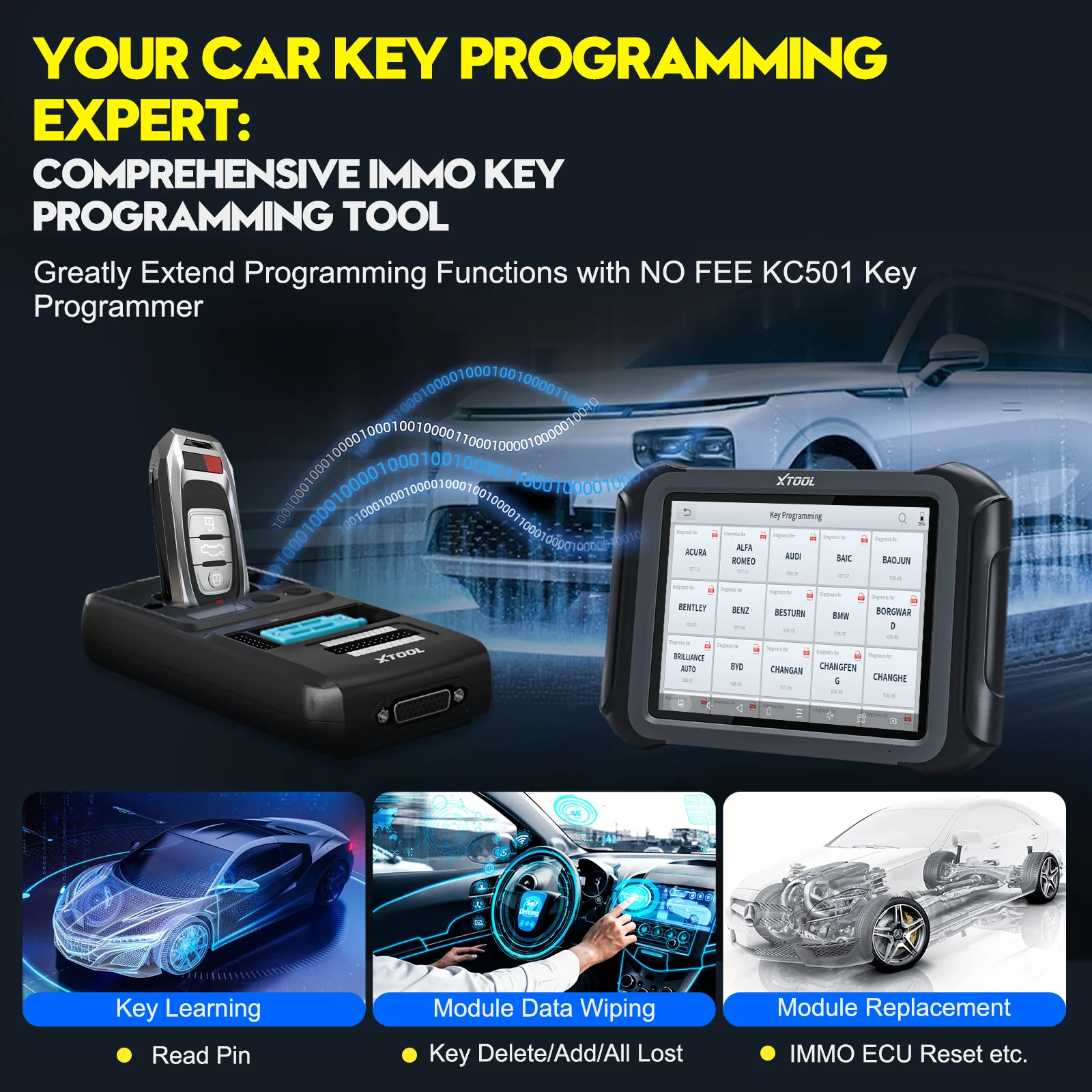 XTOOL X100 MAX2 2025 Top Key Programming Tools For Benz With KC501 J2534 ECU Programming For BMW 42+ Services Automotive Scanner