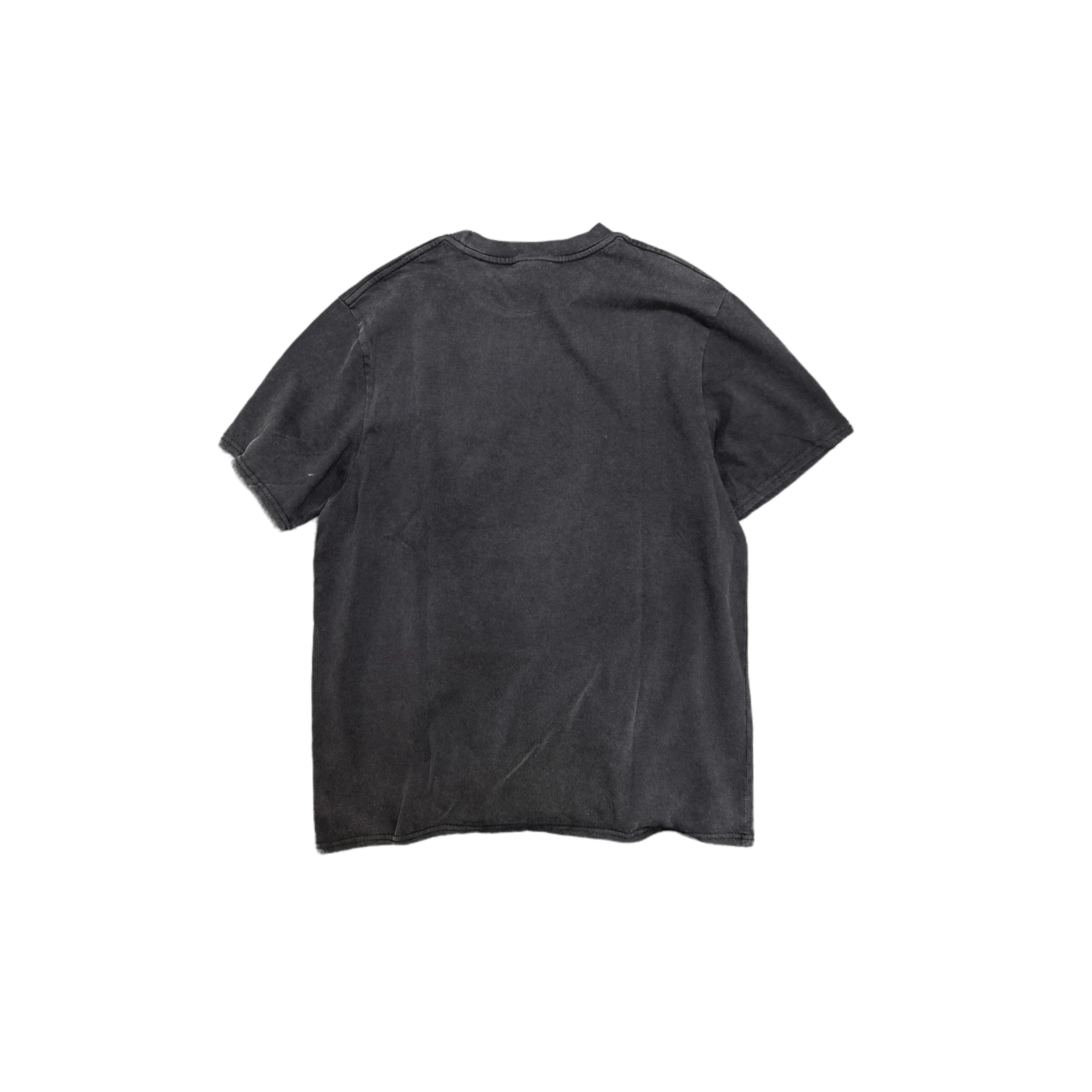 Lmyer NumberNine Archive2006 Vintage Style Washed Black Teethless T-Shirt Loose Fit Short Sleeve round Neck Cotton Unisex