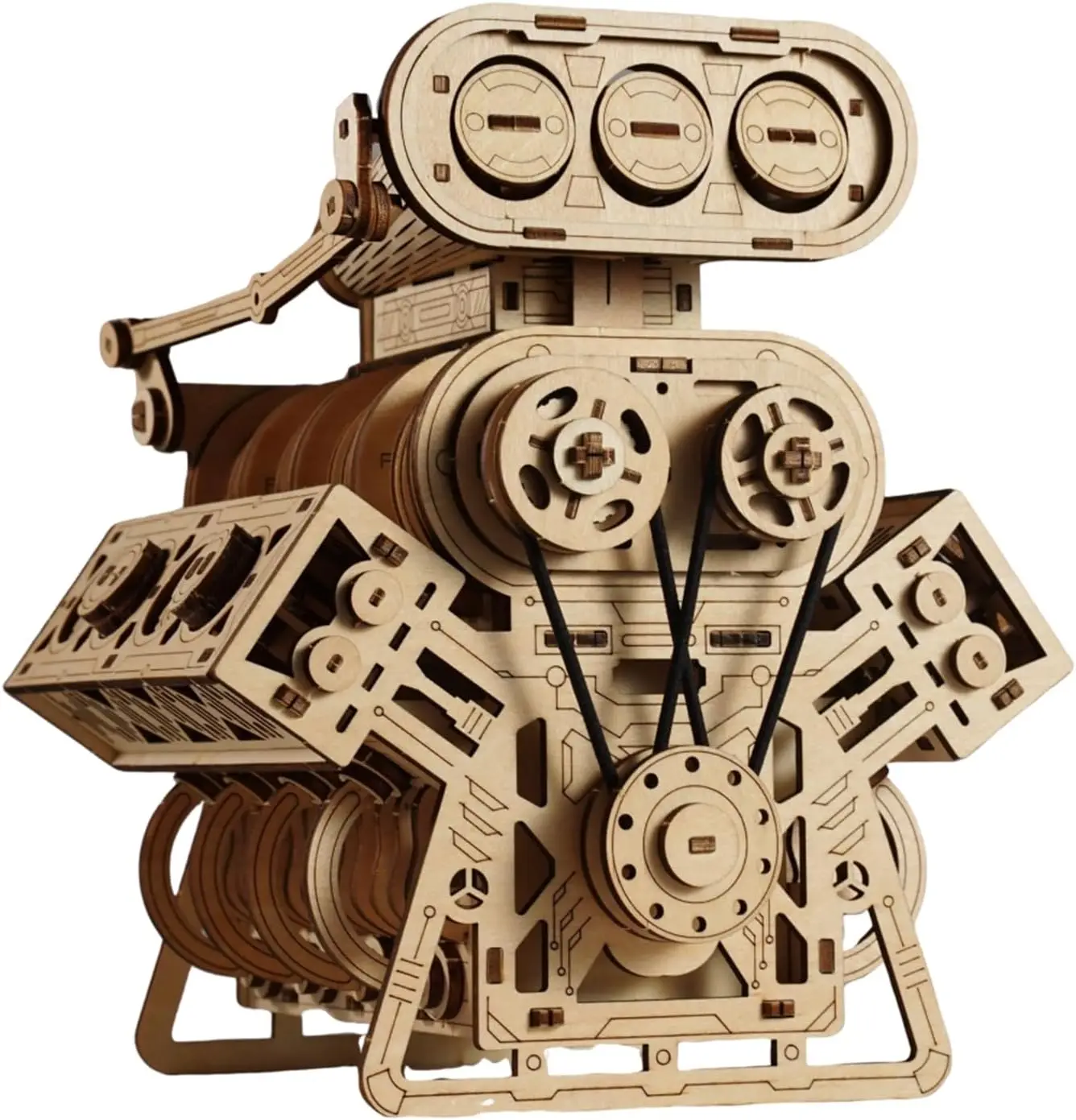 

3D V8 Engine Model Kit with Working Motor for Adults, DIY Building Hobby Gift