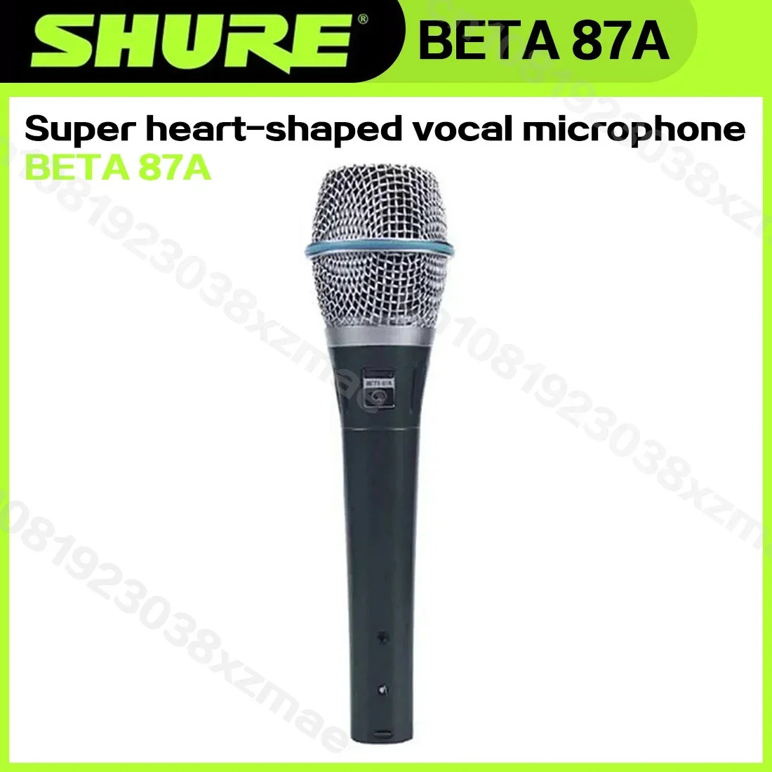 SHURE BETA 87A  High Quality Vocal Dynamic Super Cardioid Beta 87A Condenser Microphone Shure Wired Vocal Mic