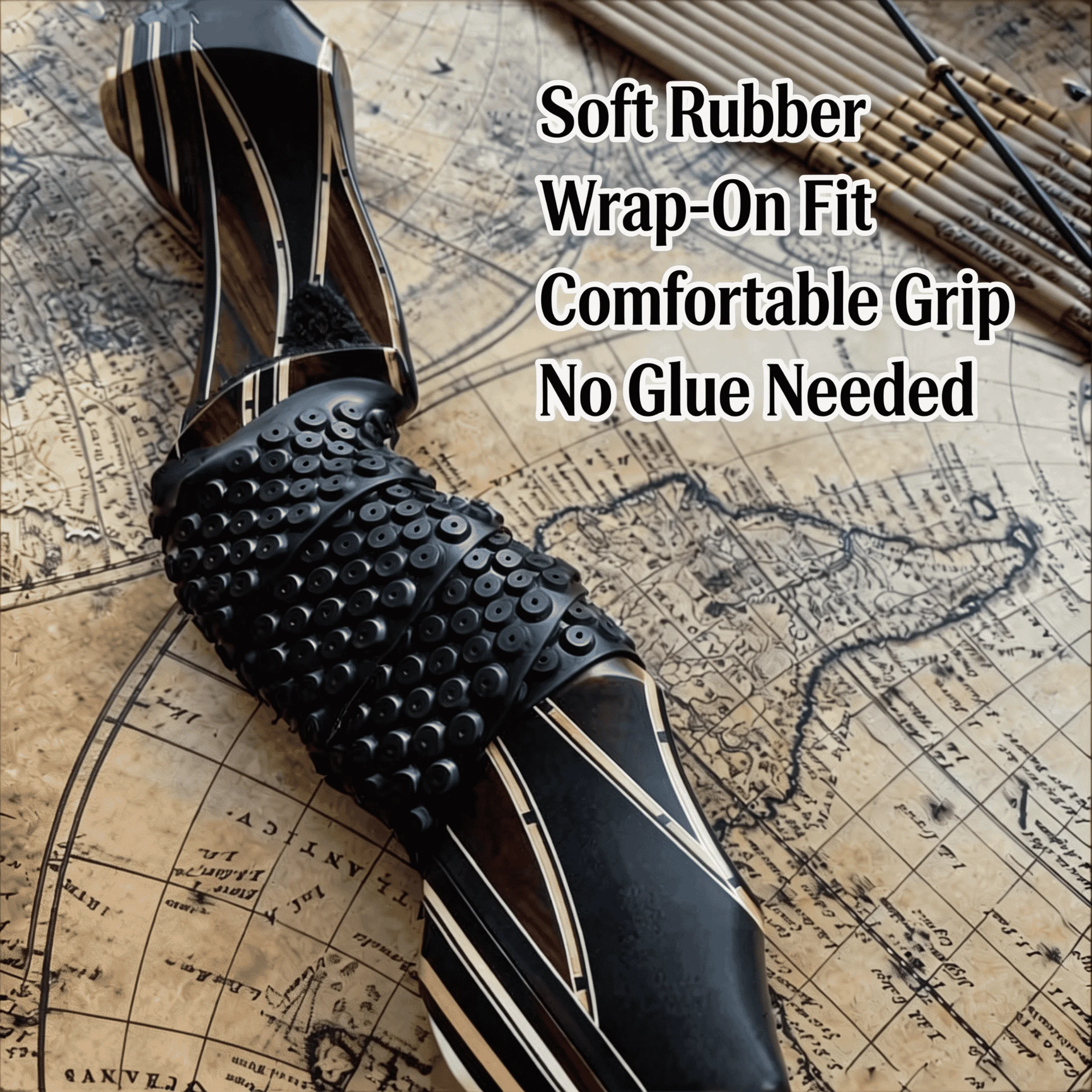 Anti Slip Bow Grip Pad for Recurve Bow, Archery Grip Tape Shock Absorbing, Vibration Dampening Handle Wrap for Hunting Tradition