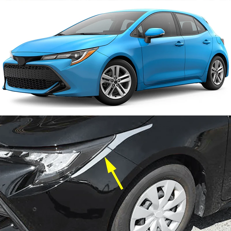 Chrome Headlight Trims For Toyota Corolla Hatchback Touring Sports Head Light Styling Molding Accessories