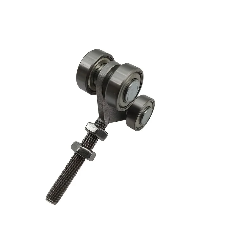 608ZZ Bearing Sliding Door Roller 4 Wheels Trolley Hanging Track Pulley 100KG Load for Door Curtain Crane Rail Flat Wire