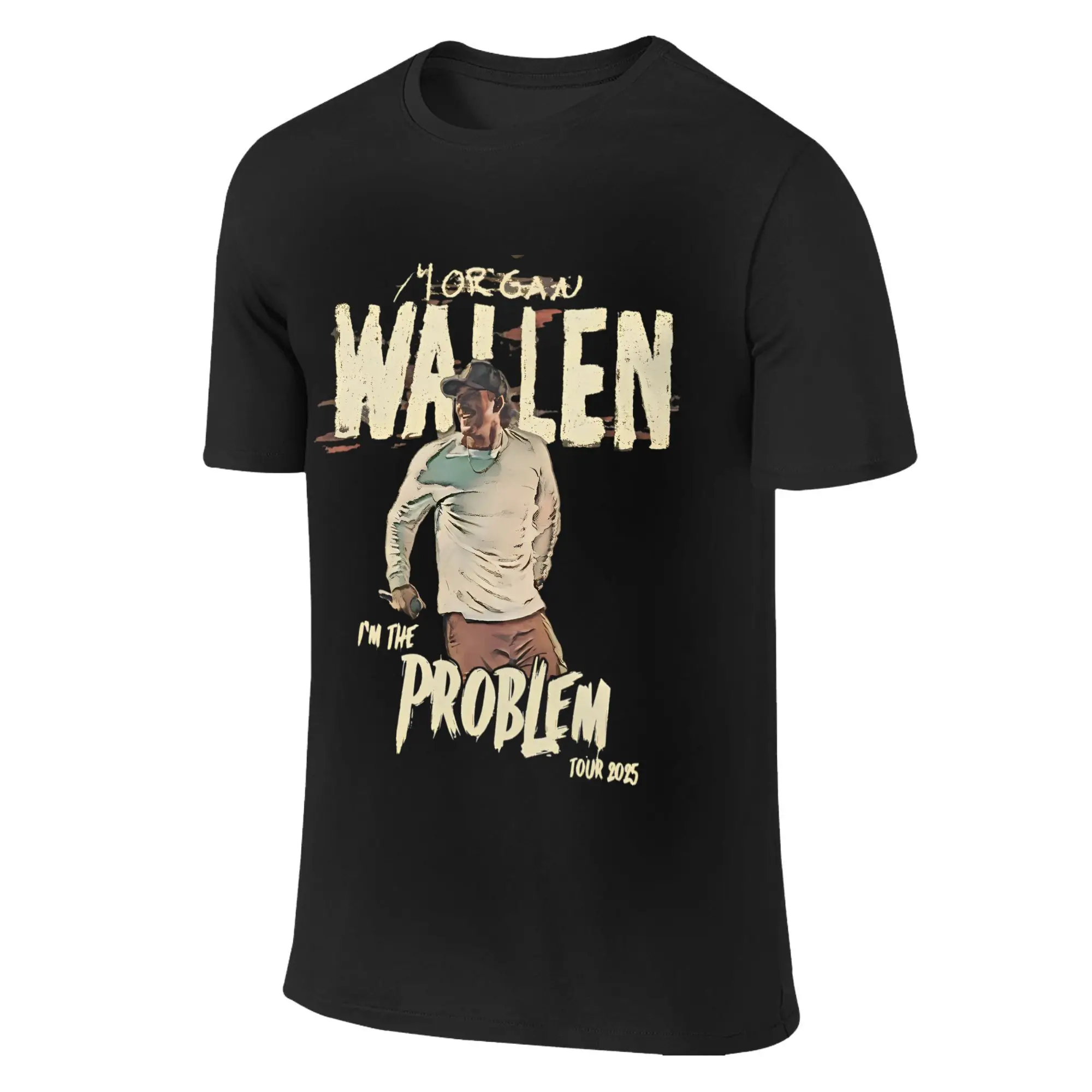 Men Women T-Shirt Morgan Wallen Country Music 2025 Unique Cotton Tee If I'm The Problem T Shirt Crew Neck Tops 2-sided Gift Idea