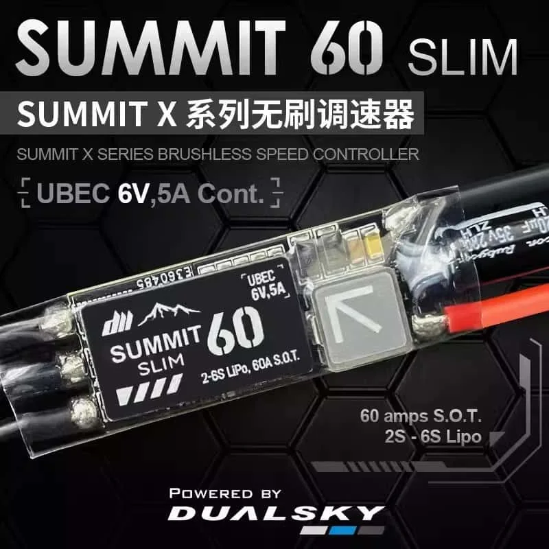 

SUMMIT60 Electronic Speed Controller 60X.U8 60X. U6 60SLIM with UBEC 8V 6V 2S-6S Battery 60V for Fixed Wing Multi-Rotor