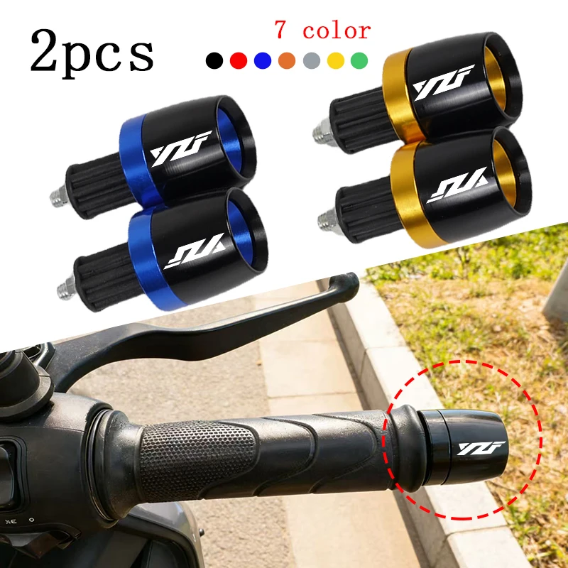 Motorcycle Handlebar Grips Handle Bar Cap End Plugs For YAMAHA YZF R1 R3 R6 R25 R125 R1M YZFR1 YZFR6 YZFR3