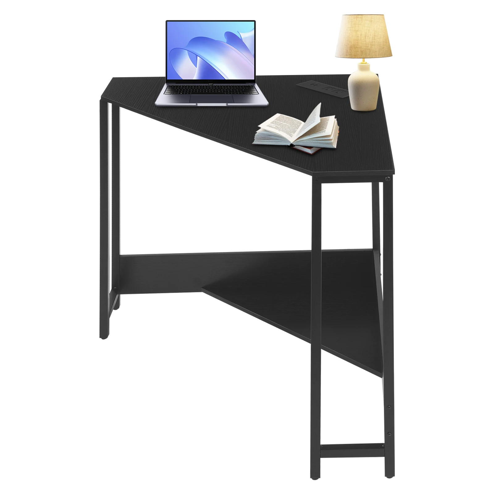 

NEW Corner Desk, Small Desk with Outlets, Corner Table for Small Space for Offices, Home Office Areas, Student Dormitories Black