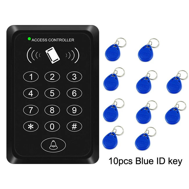RFID-Tastatur für das Zugangs kontroll system wasserdichte Tastatur abdeckung im Freien 10 stücke em4100/tk4100 Schlüssel anhänger Türöffner für Schloss system