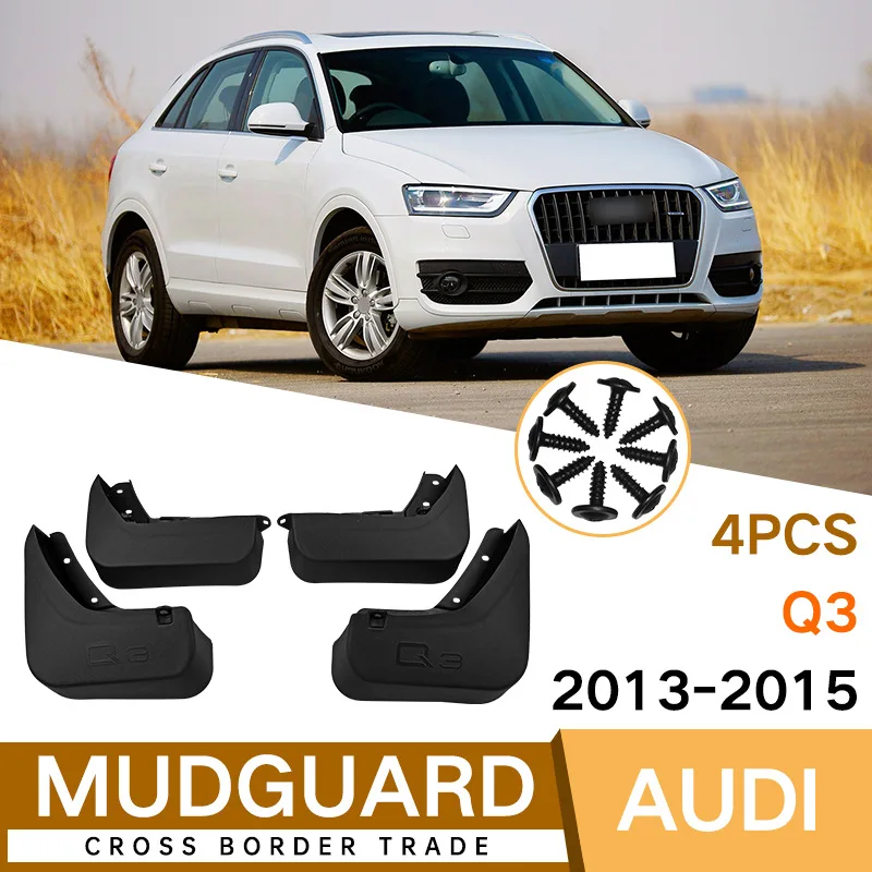 

For Audi Q3 2013-2015 Car Molded Mud Flaps Splash Guards Mudguards Front Rear Styling Front Rear Wheel Accessories