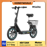 HONEYWHALE M5 Elite Adult Electric Bike 500W Motor E-Bike 48V13Ah Battery City Ebike 14 Inch Large Tire Electric Bicycle