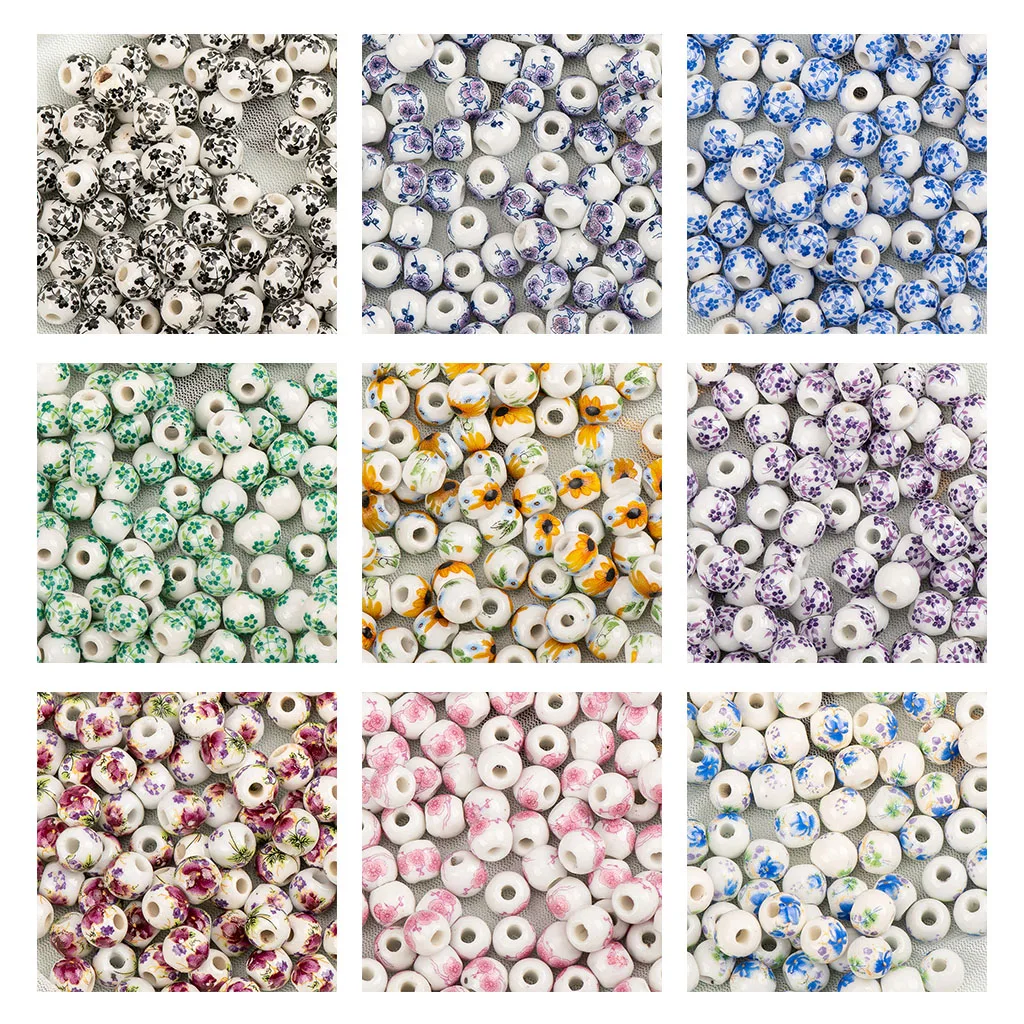 Jingdezhen-ceramic beads for jewelry making, 8 #50PCs, lot of beads, sale by bags, # a401a
