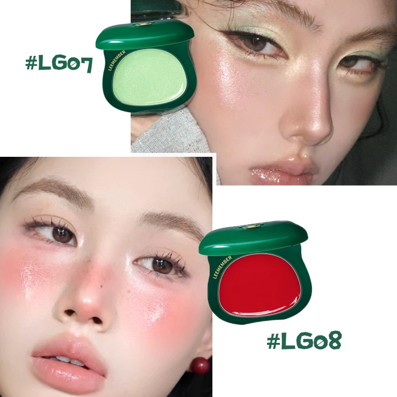 

LEEMEMBER Watery Glow Blush Cream Highlighter Contouring Brightening Multi-Use Gloss Cream Collection Bear-Shaped Cute 4g