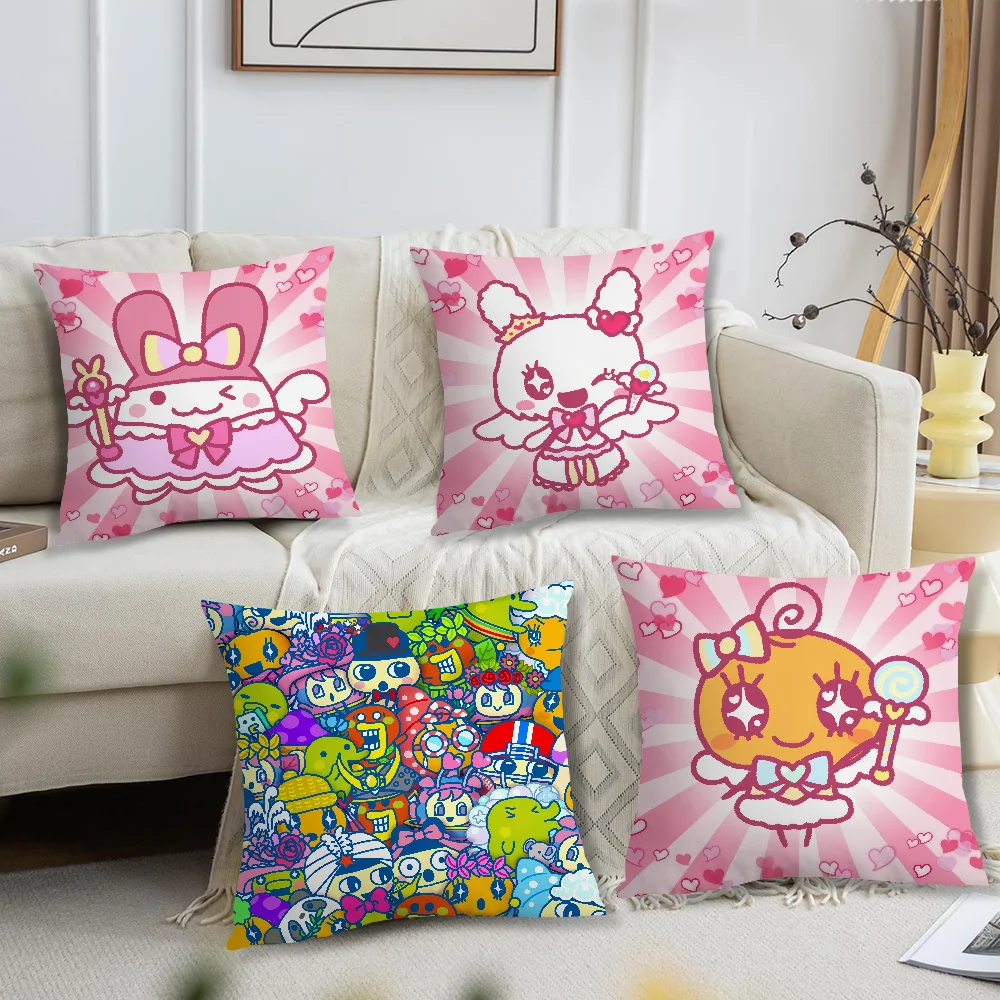 cute cushion cover Comfortable soft Pillow Case for Sofa Living Room Home office Decor and t-Tamagotchi Protective Covers
