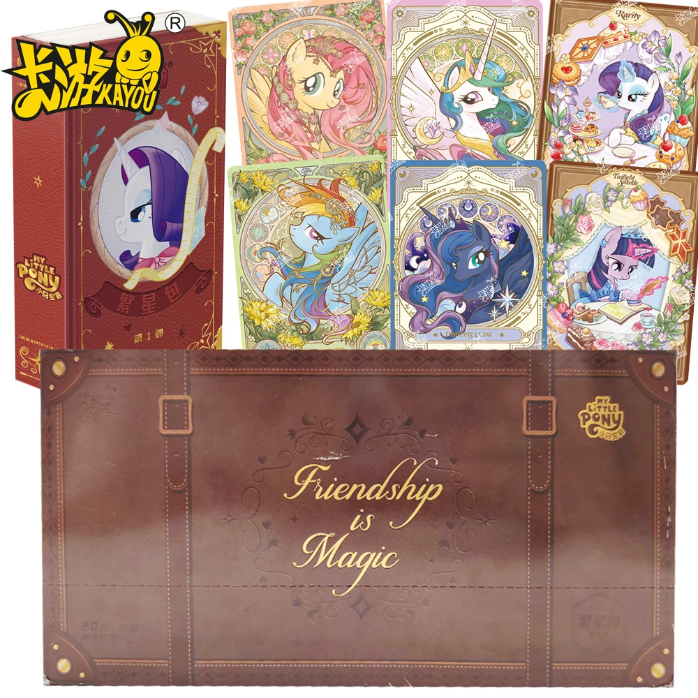 

KAYOU Genuine My Little Pony Collection Cards Magical Friendship Trip Adventure Animated Characters Exquisite Art Cards Toy Gift