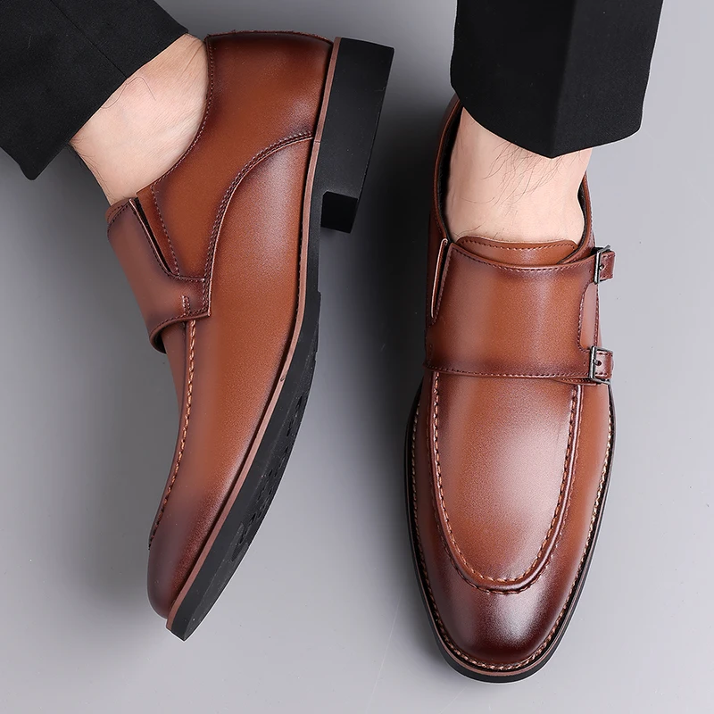 Men's business leather shoes Gentleman Elegant Style 38-48 Office or leisure party Adult suit shoes in plus size Luxury hot